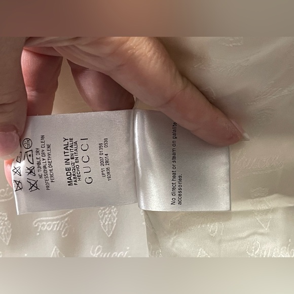 GUCCI ivory white cotton CLASSIC Blazer Jacket 44 (Large) with branded buttons - Picture 7 of 10